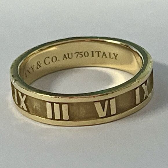 Retired Tiffany & Co. Atlas  Band - 18k Yellow Gold - sz 5.5 - Picture 6 of 16